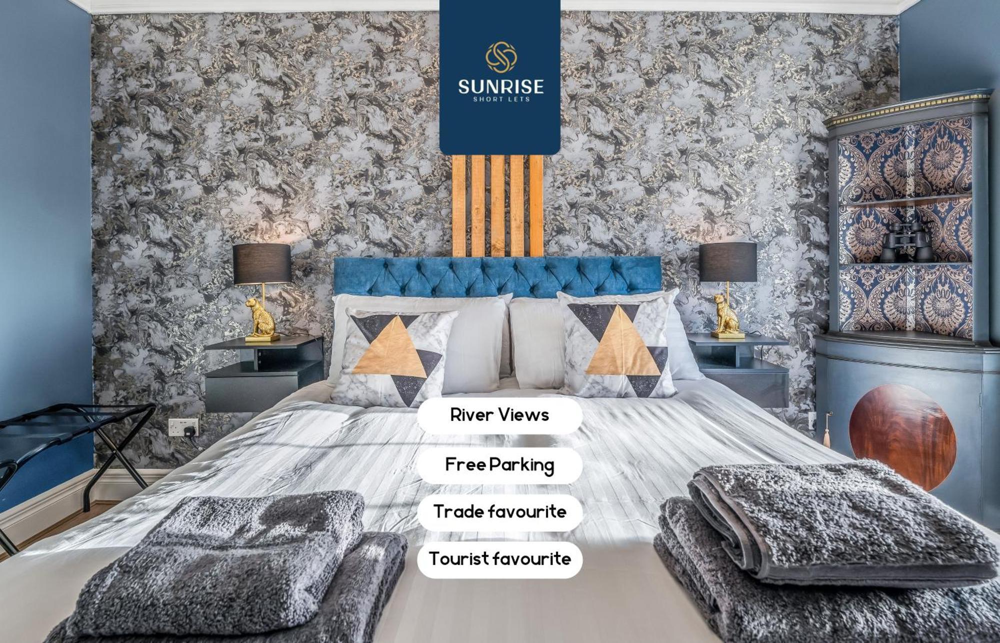 Presidential Apartment, Family Home, Luxury Bedrooms, 2 Rooms, 1 King Bed, 2 Single Beds, Free Wifi, Free Parking, Tourists, Business Travelers, Relocation, Beautiful River Views, - Long Stays, Invoice And Reduced Price Are Only Via Sunrise Short Let Dundee Luaran gambar